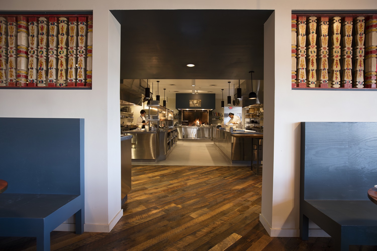 Campo, Los Poblanos’s new field-to-fork restaurant, is located in the restored milking barn.